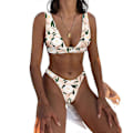 Pikkukuva 1 / 3: Mimigo Naisten Matala Vyötäröinen Bikini Uimapuku Push Up Halter Kaksiosainen Uima-asu COLOR 12 M