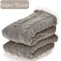 Pikkukuva 2 / 4: Naisten tossusukat lämpimät pörröiset sukat pehmeät pörröiset sukat talviset neulesukat Chenille Stripe A