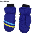 Miniatyrbilde 1 av 5: Termiske skihansker barn vinter fleece vanntett varm snowboard snøhansker 3 fingre for ski kjøring Style2-royal blue