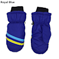 Pikkukuva 1 / 5: Lämpimät hiihtohanskat lapsille, talvi fleece vedenpitävät lämpimät lumilautailuhanskat 3 sormea hiihtoon ja lasketteluun Style2-royal blue