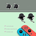 Miniatyrbilde 2 av 5: 2-pakning Joycon Joystick 3d Tommelspak Erstatningssett Inkluderer Skrutrekkere Tommelspak C