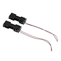 Miniatyrbillede 2 af 5: 2 stk. Dobbelt Side Åbningsramme 2 X 1,5v Aa Batterikasse Holder Sort