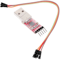Pikkukuva 1 / 2: CP2102 USB 2.0 - UART TTL 6 PIN -liitinmoduuli, sarjamuunnin, satunnainen väri