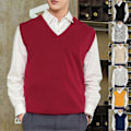 Miniatyrbilde 2 av 5: Ermeløs Løs Varm Genser Vest Herre V-hals Pullover Vest Yellow M