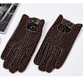 Miniatyrbild 3 av 4: Evago Touchscreen Äkta Läderhandskar Herr Halkfria Motorcykelhandskar Getläder BROWN M