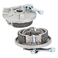 Miniatyrbild 3 av 5: Trumbromsbelägg Rotor för Fram Bak Hjulbroms Aluminiumskydd för CRF50 10in 12in Små Hjul Fälgar