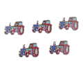 Miniatyrbilde 2 av 4: 50 stk DIY Treknapper Traktorer Trykt To Hull Fine Kanter Knapper for Sying Scrapbooking Håndmalte Sko og Hatter