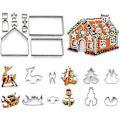 Miniatyrbillede 1 af 4: 18 stk. Julekageudstikkersæt Julekiks Udskærere Forme Rustfrit Stål 18 PCS