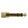 Pikkukuva 2 / 4: Laadukas kuulokeadapteri stereo kullattu liitin 1/4\" (6,3 mm) uros - 1/8\" (3,5 mm) naaras