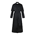 Pikkukuva 1 / 5: Yksivärinen Papin Puku Keskiaikainen Retro Cosplay Puku Ristikaulakorulla (musta) black s