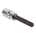 Miniatyrbilde 4 av 5: 1/2-tommers Drive 10mm Trippel Firkant Spline Bit Ekstra Lang Pipe, S2 Stål