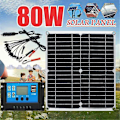 Miniatyrbillede 4 af 5: 12v Bærbart Solpanel Kit 2 Usb Oplader Port Med 60a Solcelle Laderegulator Off Grid Monokrystallinsk