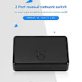 Miniatyrbild 2 av 5: 2 portar 100mbps Nätverk Switch Lan Ethernet Kabel Switcher Trådadapter Konverterare För Skrivbord 2 Vägs
