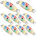 Miniatyrbilde 1 av 5: 10 stk. LED Fiske Lokkemidler Fiskeskjeer Undervannsblinker Bass Kveite Blinker Trolling Dypvannsfiske
