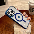 Pikkukuva 2 / 5: Ylellinen akryylinen magneettinen kirkas puhelinkotelo iPhone 15 14 13 12 11 Pro Max Mini X Xs Xr 7 8 Plus -puhelimille Magsafe langaton latauskansi Blue For iPhone 14 Plus
