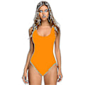 Miniatyrbild 1 av 2: 3D-bikini baddräkt för damer med bröstinlägg, baddräkt i ett stycke för vuxna orange M