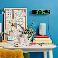 Miniatyrbillede 4 af 5: Digital vægur, LED-cifre, dobbelt vækkeur, automatisk dæmpning, 12/24 timers format, lydløs vægur