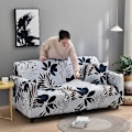 Miniatyrbild 3 av 5: Sofföverdrag med blomstermönster för vardagsrum, överdrag i polyester elastiskt soffskydd stolsöverdrag