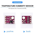 Miniatyrbilde 5 av 5: Sht31 Temperatur Sht31-d Fuktighetssensor Modul Mikrokontroller Iic I2c Breakout Vær 3v 5v Com