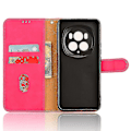Miniatyrbilde 4 av 5: For Honor Magic6 Pro 5G Skin-touch Lærveske Lommebok Folio Flip Telefondeksel - Rose Pink Style D Honor Magic6 Pro 5G