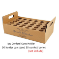 Miniatyrbillede 1 af 3: Bryllup Kraft Papir Bakke Konfetti Kegle Stand Boks Bakke Til Bryllupsdekoration Blomster Konfetti Kegler Rustik Bryllup Papirholder 30 hole tray7