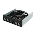 Miniatyrbillede 1 af 5: 5.25 Tommer Desktop PC Kabinet Internt Frontpanel USB Hub 2 Porte USB 3.0 og 2 Porte USB 2.0 med HD
