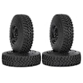 Miniatyrbillede 2 af 5: 4 stk. 90 mm 1,55 Metal Bead Hjul Fælg Gummidæk Til 1/10 Rc Crawler Bil Axial Jr D90 Cc01,4