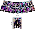 Miniatyrbillede 3 af 5: Onsdag Addams Fødselsdagsfest Dekoration Banner Ballon Servise Festlig Begivenhed Forbrugsvarer Hjem Dekoration Kopper Baggrund 10pcs cups