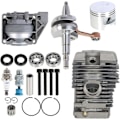 Pikkukuva 1 / 5: 49mm Sylinteri Mäntäsarja Sytytystulpalla ja Dekompressioventtiilillä Korvaa Stihl Ms390 Ms290 Ms310 029 039 Moottorisahan 11270201213 1127 020 1216
