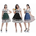 Pikkukuva 1 / 5: Naisten Oktoberfest Oluttyttö Puku Baijerilainen Perinteinen Dirndl Mekko Cosplay Naamiaisasu Blue L