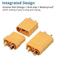 Miniatyrbilde 5 av 5: Xt90 Kobling 5 Stk Fe Kobling For Høy Ampere For Rc Plated Plugg