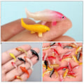 Miniatyrbilde 3 av 4: 10 stk. Mini Simulering Gullfisk Modeller Fargerike Mini Falske Fisk Modeller Blandet Stil