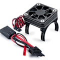 Miniatyrbild 1 av 5: RC Bil Motor Kylare Skydd Kylfläkt Motor Kylfläns Temperaturkontroll För 1/10 RC Crawler Trax