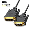 Miniatyrbillede 2 af 5: DVI Kabel 1080P HD-Kompatibel Digital Signal Transmission PVC DVI til DVI Digitalt Tilslutningskabel til Hjemmevideo