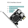 Miniatyrbillede 3 af 5: Pci-e Udvidelseskort Desktop Pci-e 1x Til 4-port Pcie Asm1184e Fuldhøjde Udvidelseskort Til Bitcoi