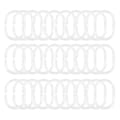 30-pack Duschdraperiringar Draperiringar C-ringar Krok Hängare Bad Draperi Ögla Clip Glid (transparent)