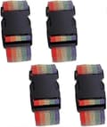 4-pack Resväska Bagageremmar. Bagagerem Set med Spänne