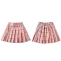 Miniatyrbilde 5 av 5: Høyt Liv Plissert Glidelås Tennis Skater Mini Skjørt for Jenter (barn) Pink Plaid 130cm  7-8 Years