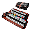 Miniatyrbillede 1 af 4: Pencilholder, 72 Assorterede Farvede Blyanter Organizer, Rulbar Vaskbar Lærreds Blyanttaske Til Skole