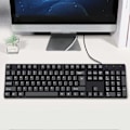 Miniatyrbild 4 av 5: K1800 Trådbundet Tangentbord 104 Tangenter Fullstor Ergonomiskt Tyst USB Kontor Dator PC Tangentbord för Windows för Mac för OS