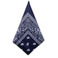 Set med 1 Marinblå Bandanas - Kashmir Bomullsscarf Säljs Styckvis