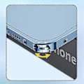 Miniatyrbild 1 av 4: Enkel Stil Metallram Frostat Bakstycke Ultratunt Mobiltelefonfodral Kompatibelt Iphone11 12pro 13pro Max - Jxlgv Blue iPhone 11