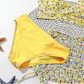 Miniatyrbild 4 av 4: Sommar Tankini Set för Små Flickor, 3 Delar/set, Strand Surf Badkläder 8-12 År, Vadderad Bikini Baddräkt Set för Barn yellow 130