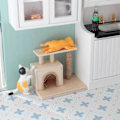 Miniatyrbillede 4 af 5: 1:12 Mini Moderne Træ Skrabepæl Miniaturer Møbler Dukkehus Kæledyr Træ Skrabepæl