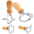 Miniatyrbillede 1 af 2: 4 stk. Dumpling Forme Udstikkere Påske Tema Kage Udstikkere Multifunktionelle Kiks Udstikkere