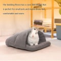 Miniatyrbilde 4 av 5: Marsvinseng Hamster Seng Sovepose Hule Rede Pute Myke Varme Tøfler Marsvinhus Kjæledyr Vinter Sengetøy