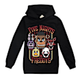 Miniatyrbild 1 av 2: 7-14 År Barn Ungdomar Pojkar Flickor Fnaf Five Night At Freddy's Tryckta Huvtröjor Sweatshirt Toppar Långärmad Huvtröja Tröja Black 130