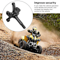 Miniatyrbillede 4 af 5: 1 par Styrespindel Venstre Højre Hjulstyrespindel til 200cc ATV Quad Bike Sort