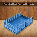 Miniatyrbillede 2 af 5: 4-hjuls trailerlegetøj, modificerede dele, DIY-tilbehør til B14 B16 B24 C14 C24 RC-bil lastbil legetøj blå