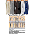Miniatyrbilde 2 av 2: Dame Bomull Lin Brede Ben Bukser - Ensfarget Casual Elastisk Midje Lange Bukser gray S